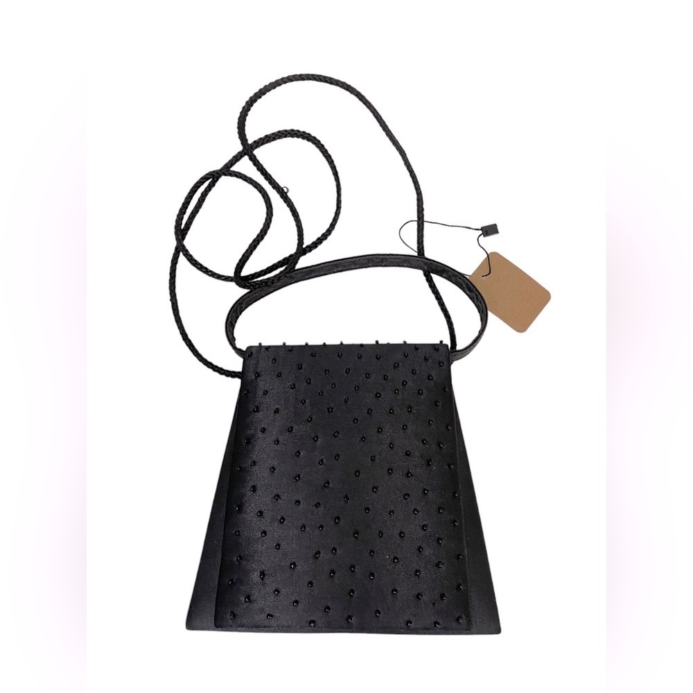 Sasha Black Seed Bead Purse - HSH 1474